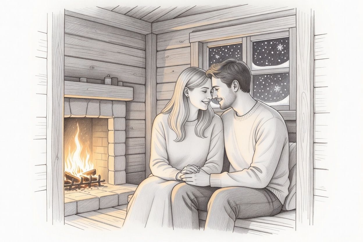 Winter Evening of Passion in the Treehouse – Fireplace, Intimacy, and Our Bodies