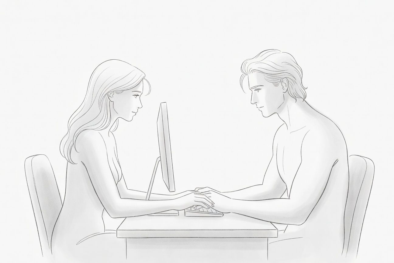 Gorący seks przez kamerę z tajemniczym nieznajomym z erotycznego czatu